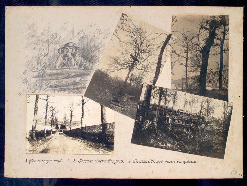 German bungalows pencil drawing