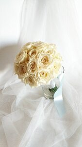 Wedding bouquet of flowers white photo