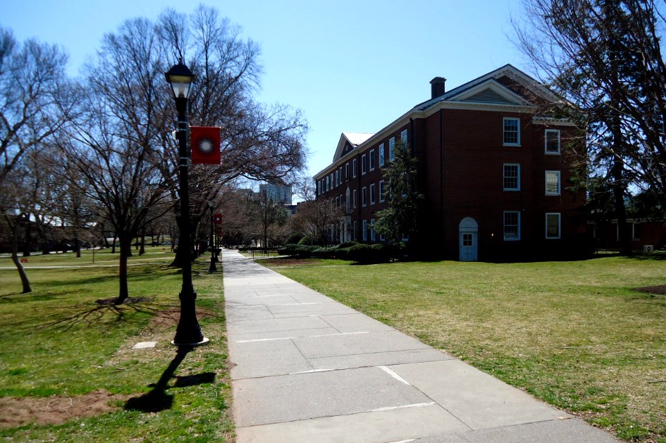 Rutgers University view walkway College campus
