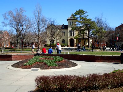 Rutgers University scene from College Avenue with R