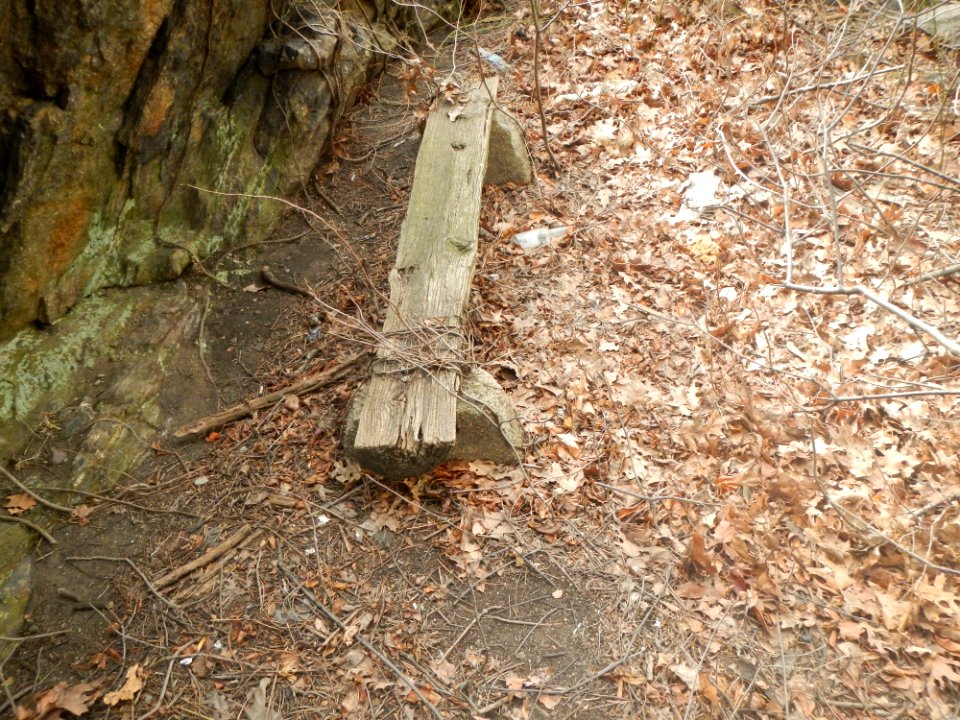 Rustic bench under GWB jeh