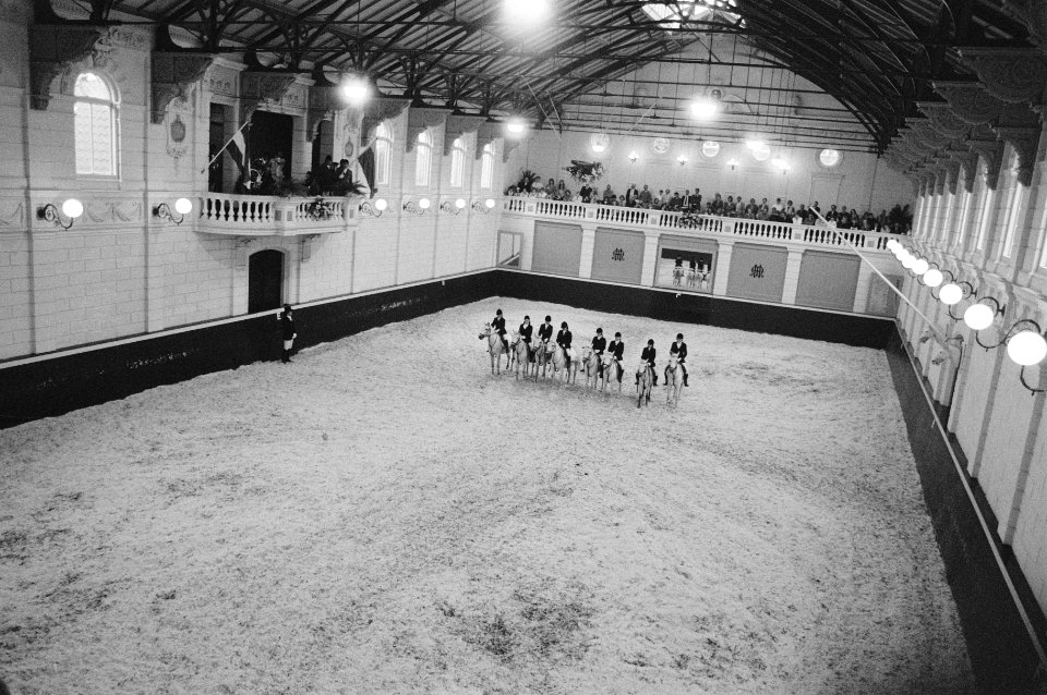 Ruitershow ten gunste van officiele heropening Hollandse Manege door Prins Bernh, Bestanddeelnr 933-6797