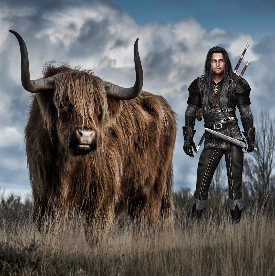 Grassland cloudy sky warrior