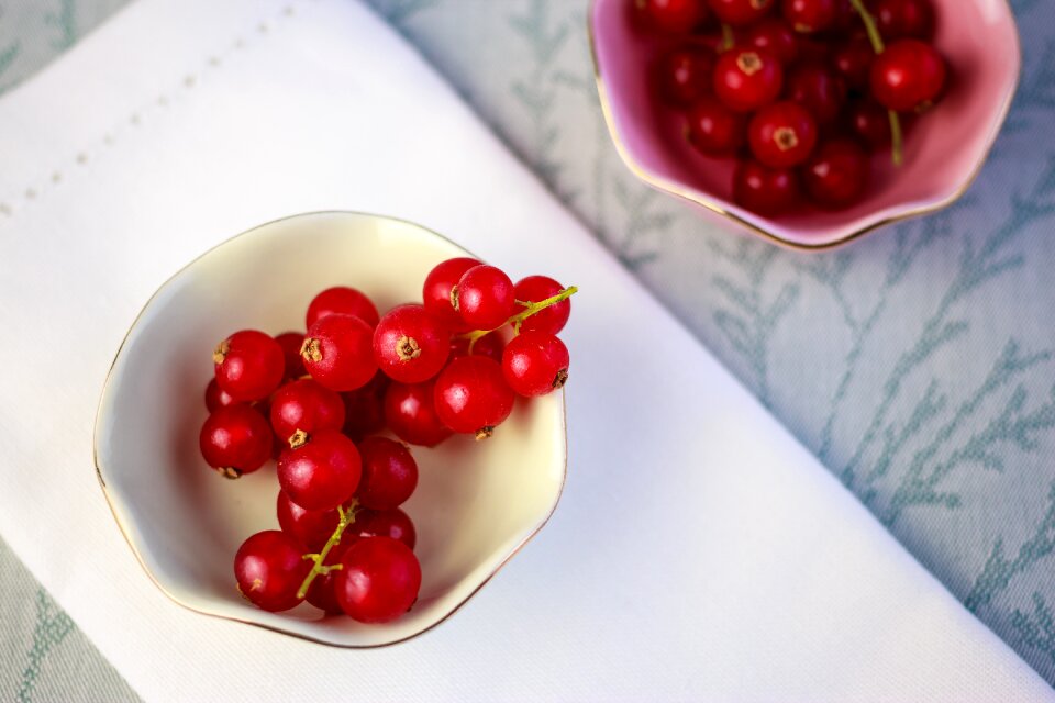 Close up red currant red