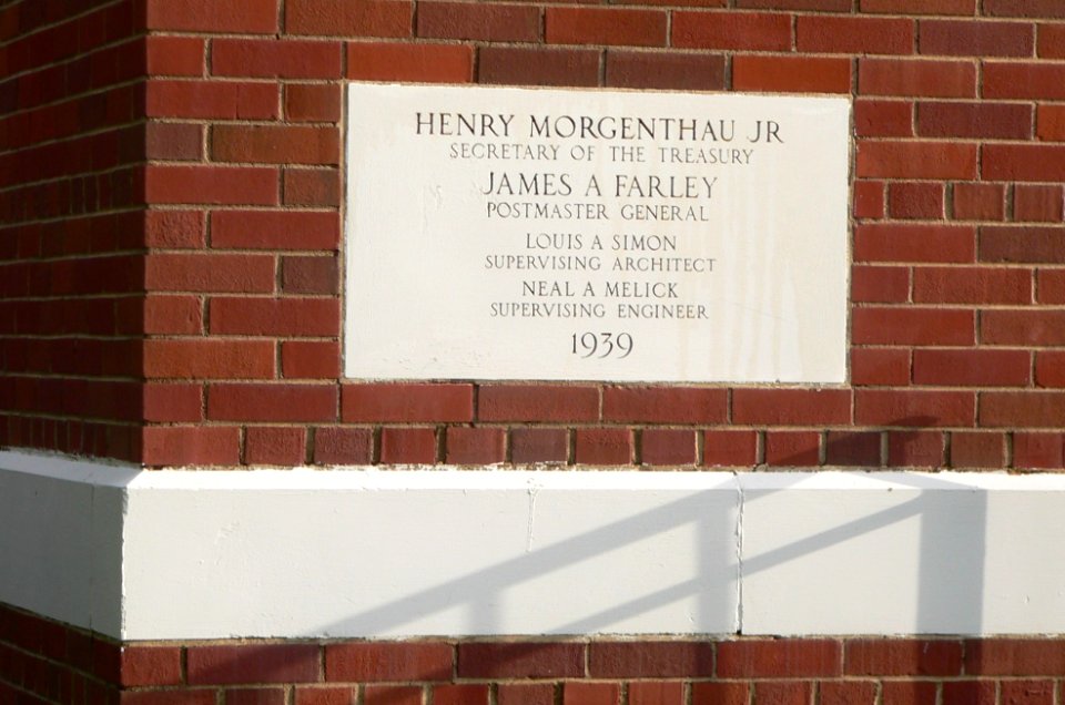 Russell, Kansas post office cornerstone 1