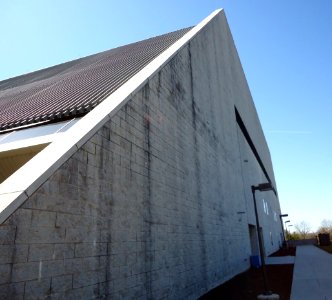 Rutgers University Livingston campus basketball stadium side of building