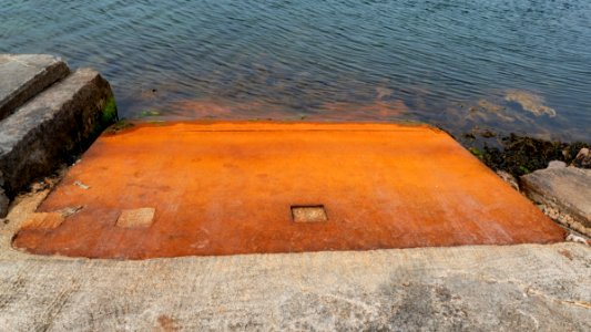 Rusty boat ramp in Brofjorden at Govik 2 photo