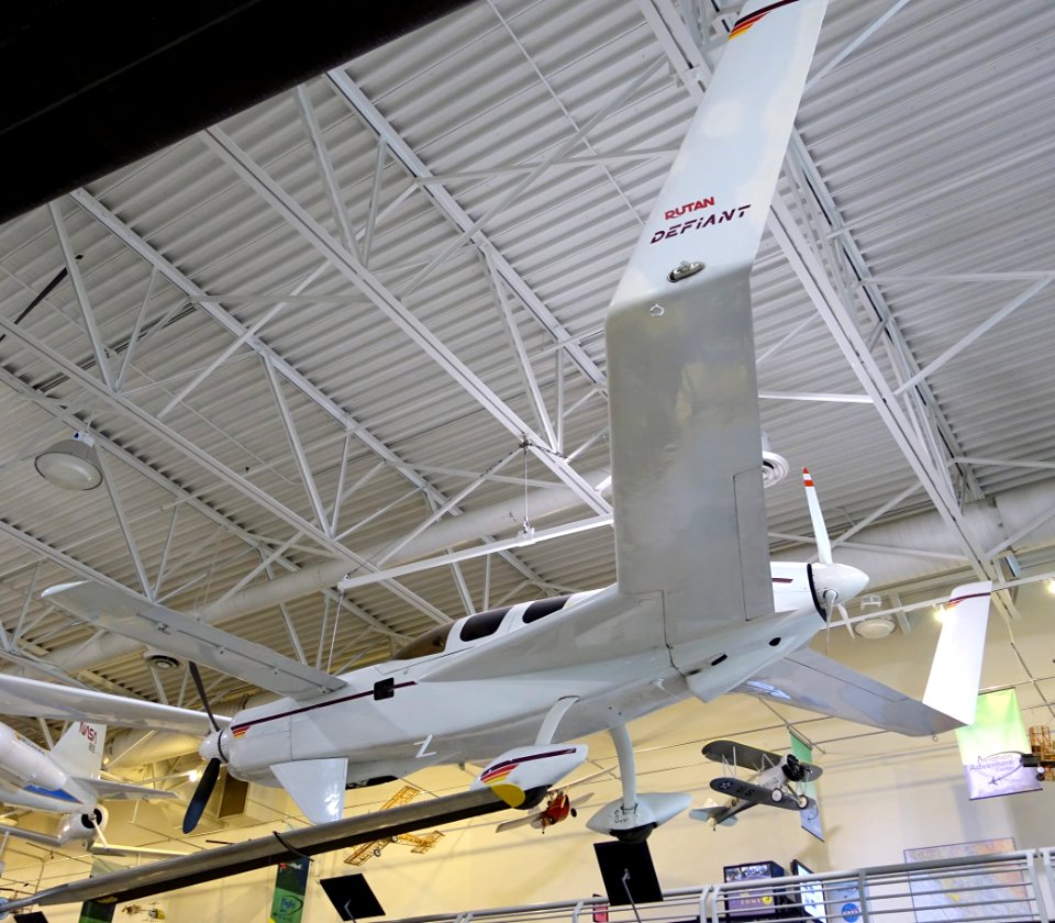 Rutan Defiant Model 40 prototype, N78RA, 1978, Rutan's personal aircraft - Hiller Aviation Museum - San Carlos, California - DSC03139