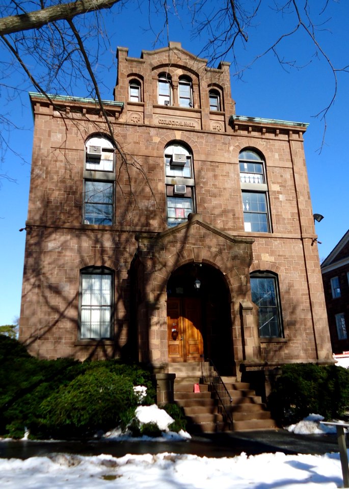 Rutgers University Geology Hall building in February