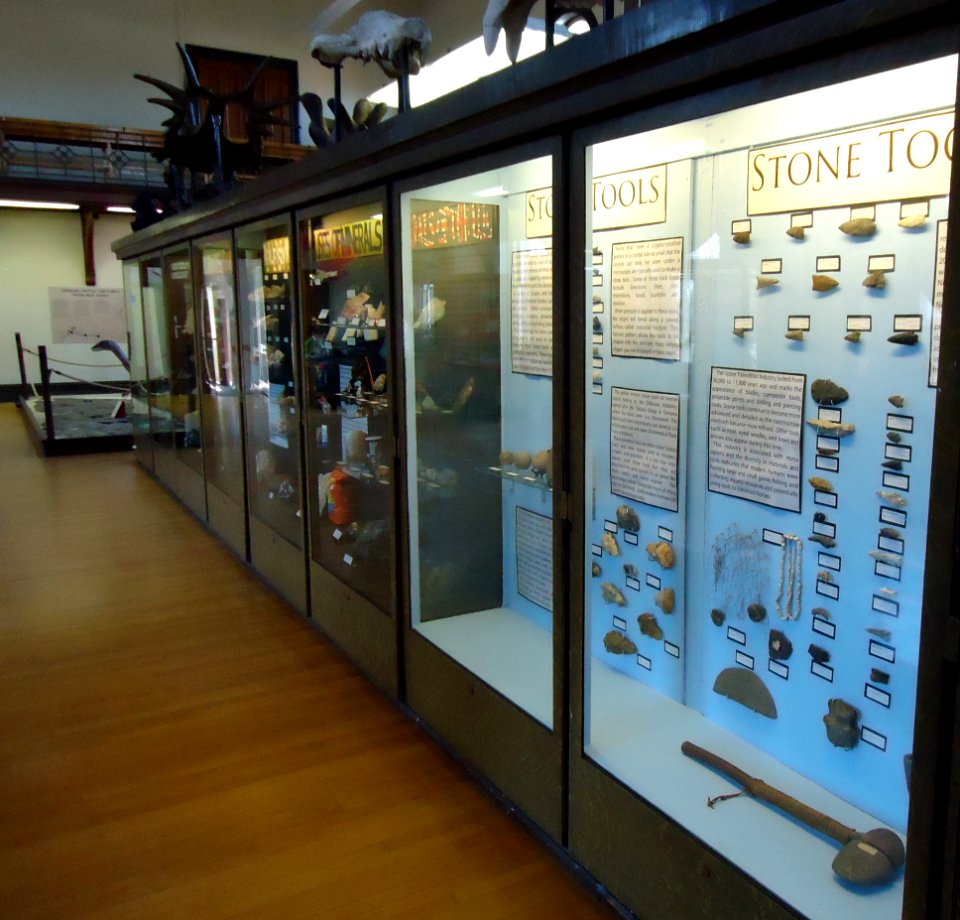 Rutgers University Geology museum stone tools exhibit