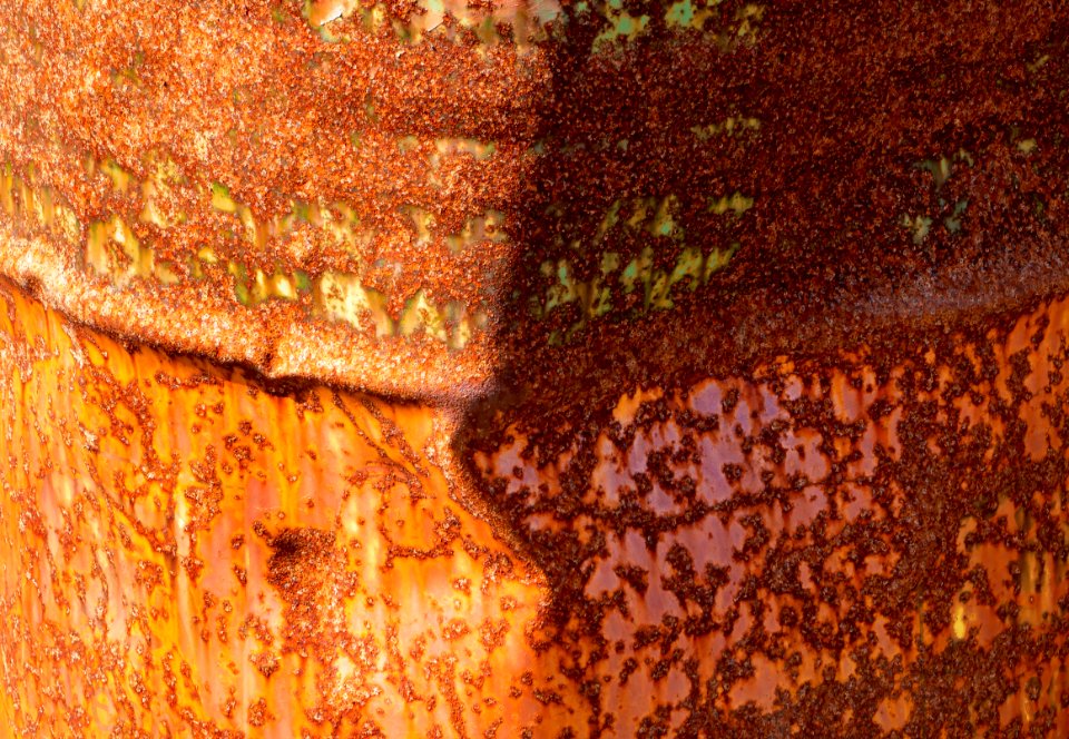 Rusty oil drum - detail