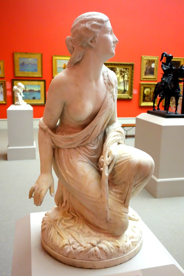 Ruth Gleaning by Randolph Rogers, c. 1853, marble, view 2 - Albany Institute of History and Art - DSC08174