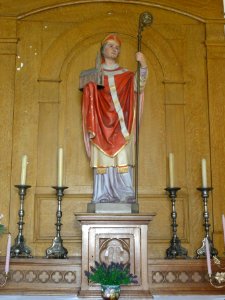 Séry-lès-Mézières (Aisne) église Saint-Martin statue d'un saint