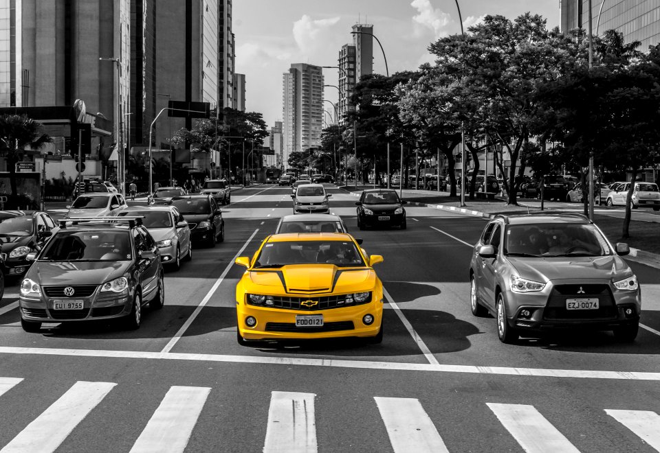 São Paulo downtown in Black and White