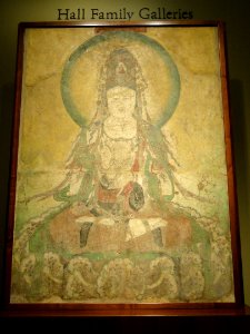 Ruyilun Guanyin Bodhisattva Seated on a Lotus, Five Dynasties, datable to Guangshun reign (951-953), from Cisheng Monastery, Wenxian, Henan Province, China - Nelson-Atkins Museum of Art - DSC09172