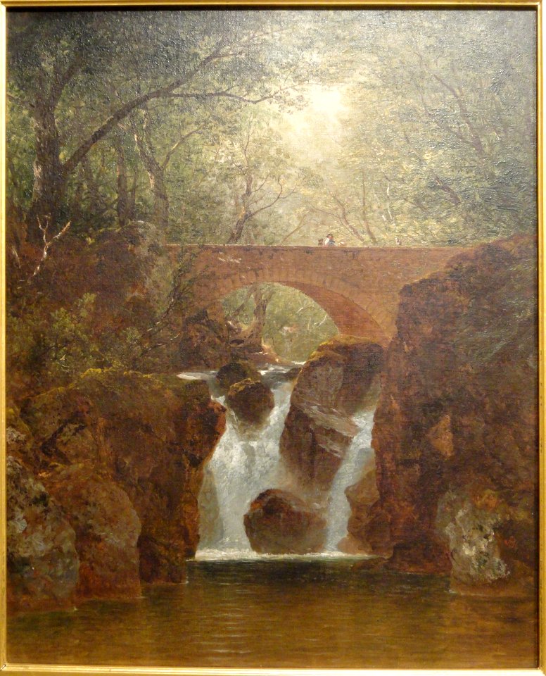 Rydal Falls, John F. Kensett, 1858 - Museum of Fine Arts, Springfield, MA - DSC03908