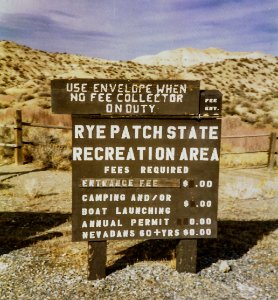 Rye Patch State Recreation Area Sign in 1995 photo