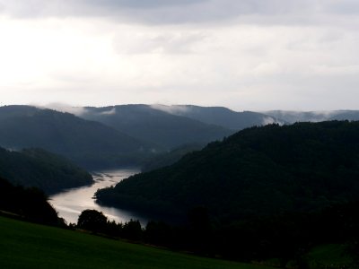 Rurtalsperre Obersee from Dedenborn in September 2019 06