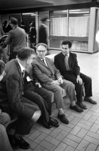 Russische schakers op Schiphol Smysloo, Euwe, Fine, Botwinnik en Tal, Bestanddeelnr 912-6186