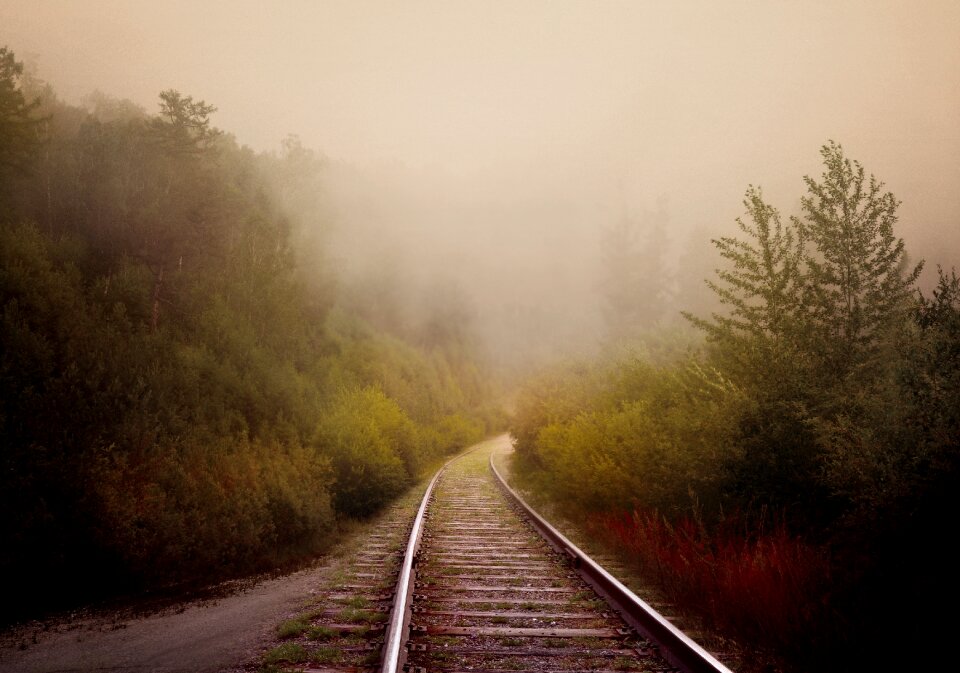 Mist old landscape photo