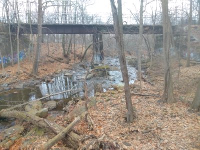 RR Bridge over Peckman River in Cedar Grove, NJ jeh