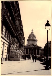 Rue Soufflot met Pantheon, Parijs 1959