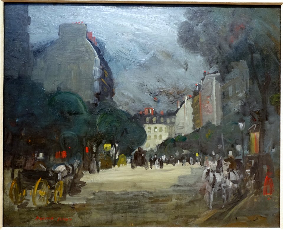 Rue de Rennes by Robert Henri, c. 1896, oil on canvas - Portland Art Museum - Portland, Oregon - DSC08685
