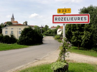 Rozelieures (M-et-M) city limit sign D 22D