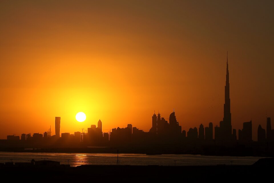 Night dubai sunset