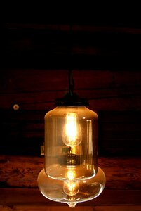 Light bulb in the dark lights photo