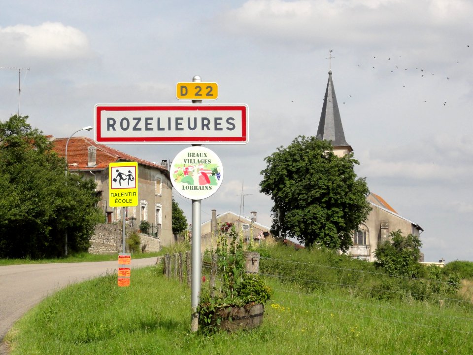 Rozelieures (M-et-M) city limit sign D22