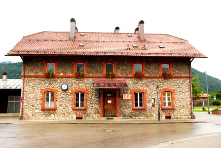 Ruhpolding Bahnhof Platzseite