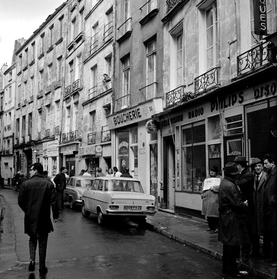 Rue des Rosiers, in het centrum van de Joodse wijk Le Marais, Bestanddeelnr 254-0549