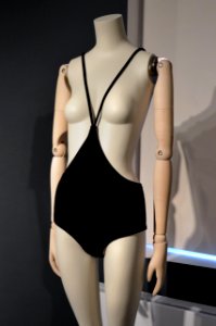 Rudi Gernreich c.1964 monokini, exhibited at 'The Vulgar' at Modemuseum Hasselt 2018