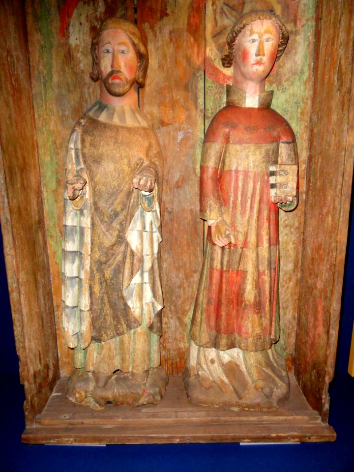 Saint Olaf and Saint Lawrence, Master of Sääksmäki, ca. 1450 - National Museum of Finland - DSC04203