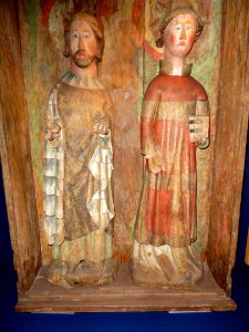 Saint Olaf and Saint Lawrence, Master of Sääksmäki, ca. 1450 - National Museum of Finland - DSC04203
