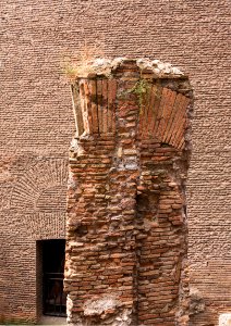 Ruined brick vault Pantheon, Rome, Italy