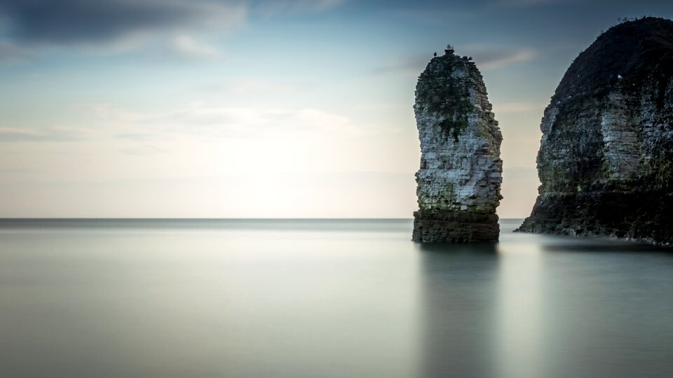 Long exposure chalk cliff photo