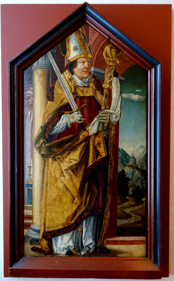 Saint Kilian, Franconia, c. 1520, paint on wood - Mainfränkisches Museum - Würzburg, Germany - DSC05175