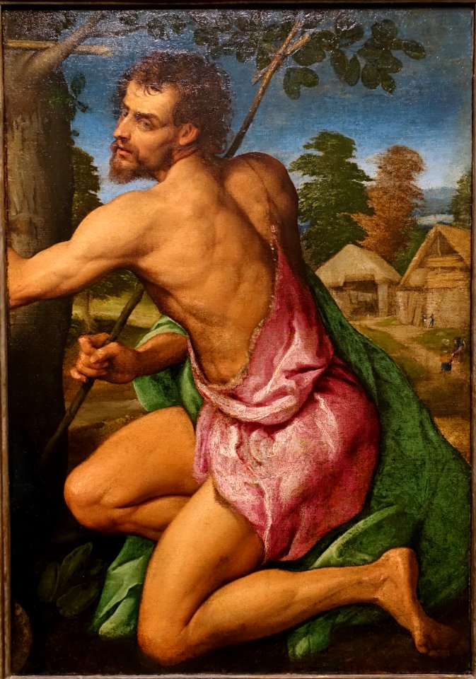 Saint John the Baptist, by Jacopo da Ponte, called Bassano, c. 1542-1545, oil on canvas - Blanton Museum of Art - Austin, Texas - DSC07804