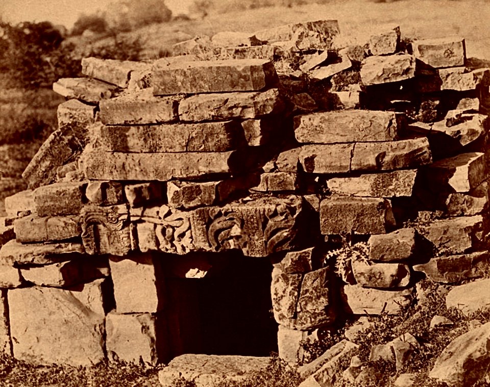 Ruins at Kharod group of temples, Chhattisgarh, archive late 19th century - 1