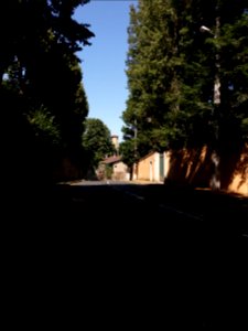 Sainte-Foy-lès-Lyon - Chemin de Fontanières - Vue sur la tour de guet Fontanières