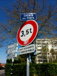 Sainte-Foy-lès-Lyon - Chemin des Fonts - Plaque et panneaux photo
