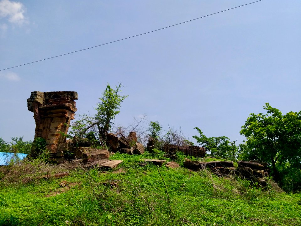 Ruins in the fields of Manthani Telangana near the Godavari river