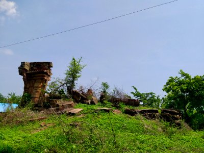 Ruins in the fields of Manthani Telangana near the Godavari river