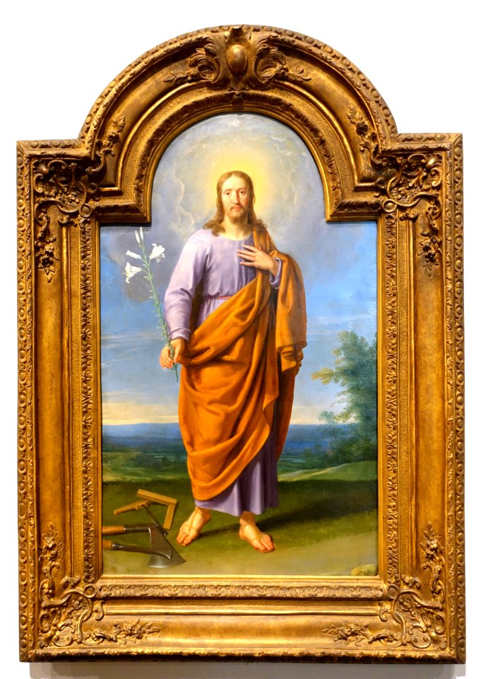 Saint Joseph by Philippe de Champaigne, c. 1650, oil on copper - Fogg Art Museum, Harvard University - DSC01413