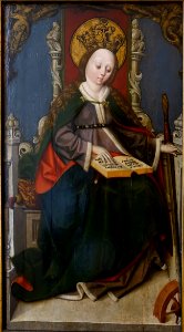 Saint Catherine, South German master, 1497, paint on wood - Mainfränkisches Museum - Würzburg, Germany - DSC05180