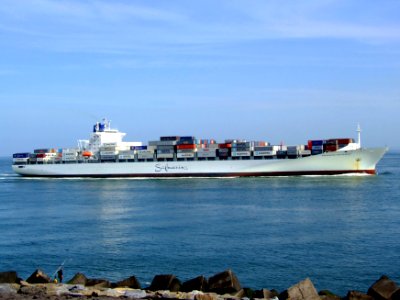 Safmarine Nokwanda p11 approaching Port of Rotterdam, Holland 20-May-2007