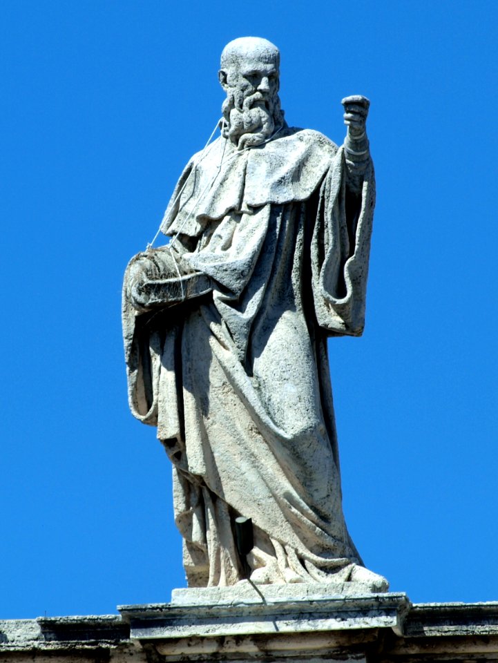 Saint Benedict on the colonnade
