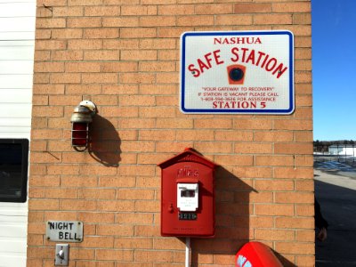 Safe Station sign at fire department photo